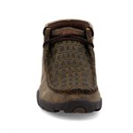 Twisted X men's Chukka Driving Moccassins style TMDM0067 - Cayman print and brown